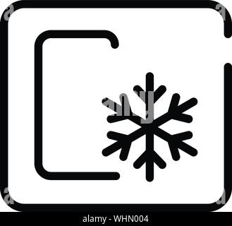 Sign celsius snowflake icon, outline style Stock Vector