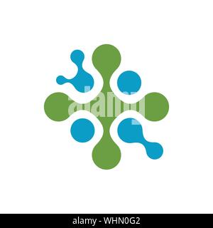 Molecule Vector logo design element. Circle dots Abstract shape. Vector illustration isolated on white background. Stock Vector