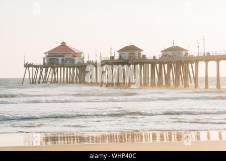 The pier in Huntington Beach, Orange County, California Stock Photo