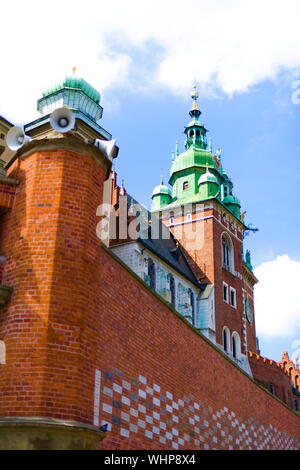 Dome on Wawel Hill cathedral in Krakow, Poland Stock Photo