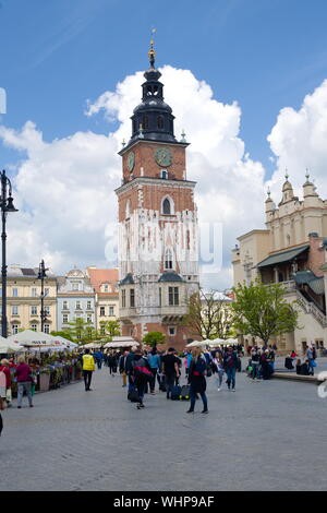 Town hall tower (Wieza Ratuszowa) in Krakow, Poland Stock Photo