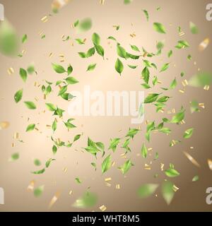 Leaves swirling in the wind Stock Vector