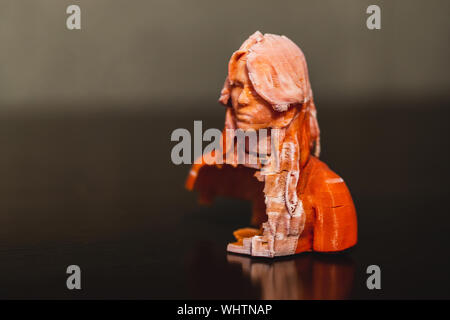 Broken female figure 3D printed in plastic Stock Photo
