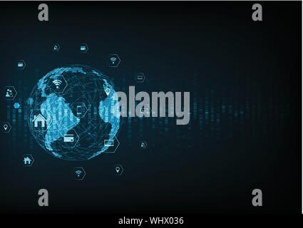 vector background abstract technology communication concept Stock Vector