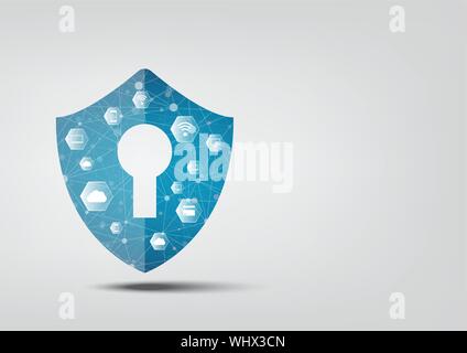 Internet security online concept. Stock Vector