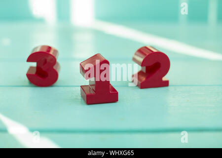123 number learning toy blocks. Stock Photo