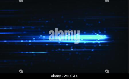 High speed. Hi-tech. Abstract technology background concept. Stock Vector
