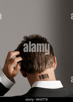 Neck tattoo Black and White Stock Photos & Images - Alamy