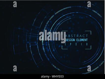 Abstract futuristic digital technology background. Illustration Vector. Stock Vector