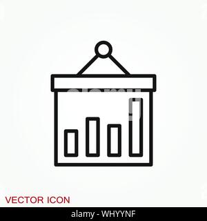 Analytics icon. Vector illustration style is flat iconic symbol Stock Vector