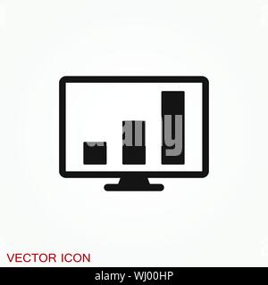 Analytics icon. Vector illustration style is flat iconic symbol Stock Vector