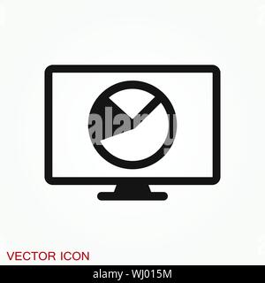 Analytics icon. Vector illustration style is flat iconic symbol Stock Vector