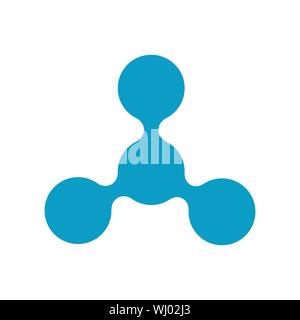 Molecular or atom Vector logo design elements. Vector illustration isolated Stock Vector