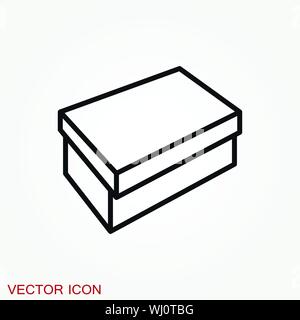 Box icon or logo in modern style. Stock Vector