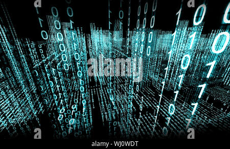 Abstract 3d background,Binary Language Stock Photo