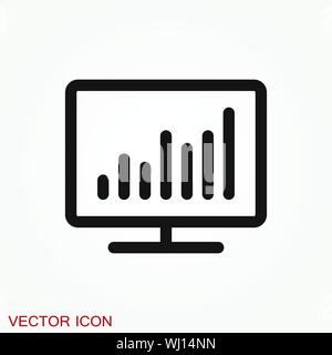 Analytics icon. Vector illustration style is flat iconic symbol Stock Vector