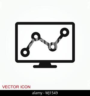 Analytics icon. Vector illustration style is flat iconic symbol Stock Vector