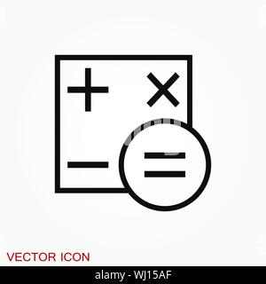 Calculator icon vector. Savings, finances sign, economy concept Stock Vector