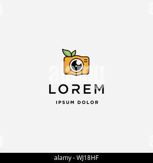 Dog Paw Camera Logo Template Vector Design Stock Vector