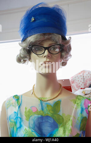 Closeup of a female mannequin wearing vintage clothing Stock Photo
