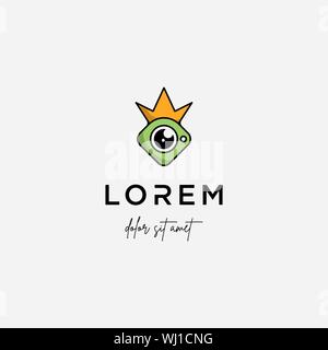 King Camera Logo Template Vector Design Stock Vector