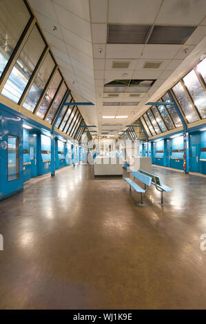 Interior view of a spacious newspaper factory Stock Photo