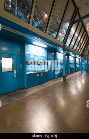 Interior view of a spacious newspaper factory Stock Photo