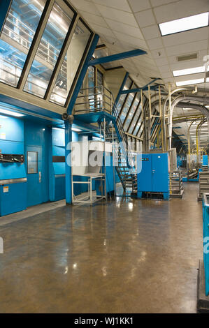 Interior view of a newspaper factory Stock Photo