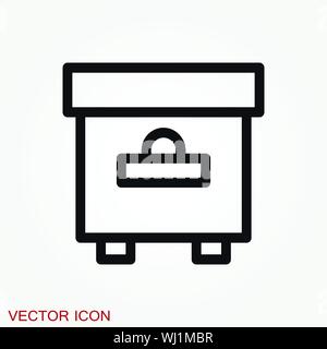 Beehive vector icon. beehive sign on background. Stock Vector