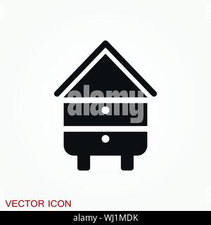 Beehive vector icon. beehive sign on background. Stock Vector