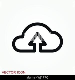 Cloud icon, outline and solid vector illustration Stock Vector