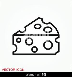 Cheese icon vector, filled flat sign, logo illustration Stock Vector