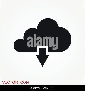 Cloud icon, outline and solid vector illustration Stock Vector