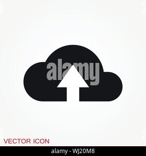 Cloud icon, outline and solid vector illustration Stock Vector