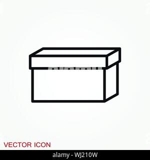 Box icon or logo in modern style. Stock Vector