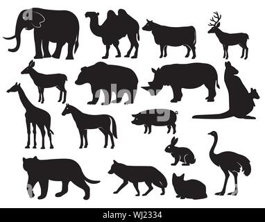 Animals vector icons set - Vector Stock Vector