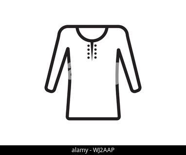 blouse icon. Simple outline blouse vector icon. On white background. - Vector Stock Vector