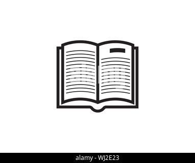 Book icon vector, solid illustration, pictogram isolated on white - Vector Stock Vector
