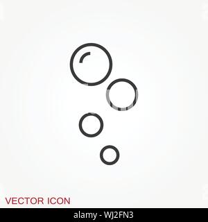 Bubble icon isolated on background. Soap or water icon Stock Vector