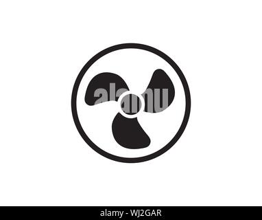 Fan icon on white background. Vector illustration. - Vector Stock Vector