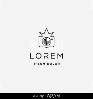 Camera Fort Logo Template Vector Symbol Design Stock Vector