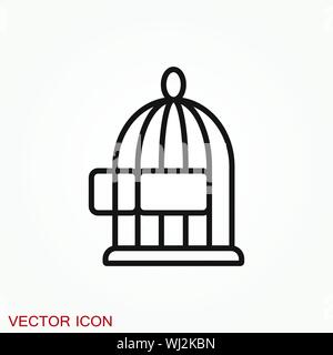 Bird cage icon for your design, logo. Vector illustration Stock Vector
