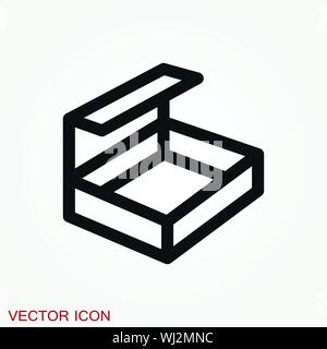 Box icon or logo in modern style. Stock Vector