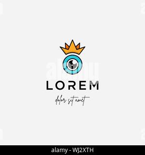 Dog Paw Camera Logo Template Vector Design Stock Vector