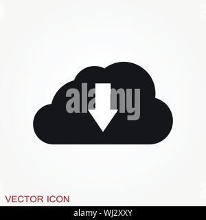 Cloud icon, outline and solid vector illustration Stock Vector