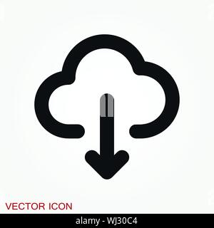 Cloud icon, outline and solid vector illustration Stock Vector