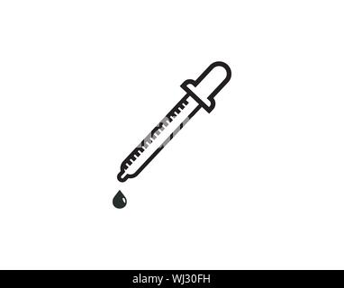 Dropper vector icon on white background - Vector Stock Vector