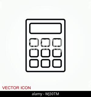 Calculator icon vector. Savings, finances sign, economy concept Stock Vector