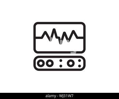 Audio Analyzer Sound Wave Monitor Icon Vector Stock Vector