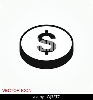 Coins Icon isolated on background. Money symbol Stock Vector